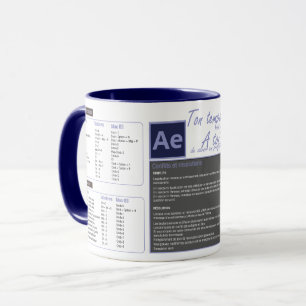 Mug-verkürzte Tastatur After effect Tasse