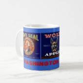 MUG~ VINTAGE WASHINGTON ÄPFEL DREI KAFFEETASSE (Vorderseite Links)