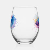Mug - Watercolor Series: Betta Fish Weinglas Ohne Stiel (Links)