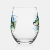 Mug - Watercolor Series: Perch Weinglas Ohne Stiel (Links)