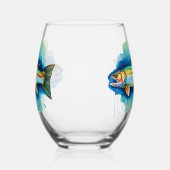 Mug - Watercolor Series: Trout/Salmon Weinglas Ohne Stiel (Links)