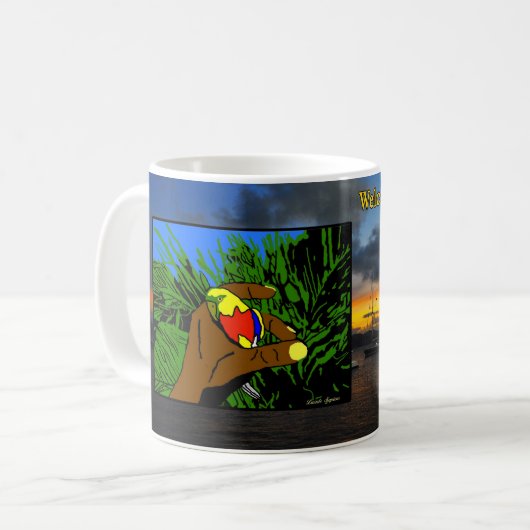 Mug: Welcome to Guadeloupe. Kaffeetasse (Vorderseite Links)