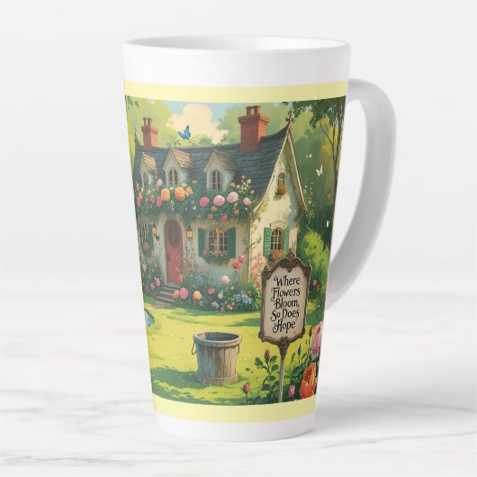 Mug -Where Flowers Bloom, So Does Hope – Milchtasse (Rechte Ecke)