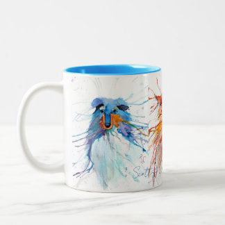 Mug Whimsical Scottish Collies Zweifarbige Tasse