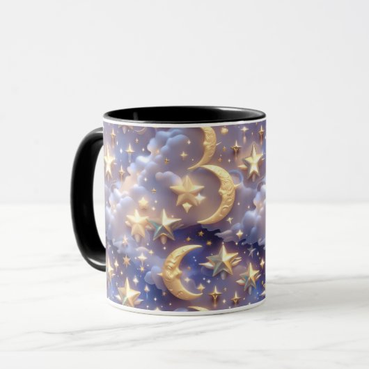 Mug - White Celestial Moon Tasse (Vorderseite Links)