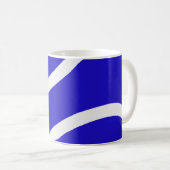 Mug – White Lines on Blue Kaffeetasse (VorderseiteRechts)