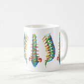Mug Wirbelsäule Aquarelle Kaffeetasse (VorderseiteRechts)