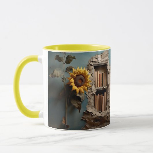 Mug with a book design tasse (Links)