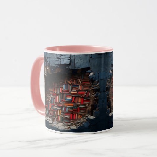 mug with a book design tasse (Vorderseite Links)