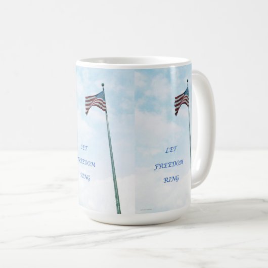 Mug with American Flag Kaffeetasse (VorderseiteRechts)