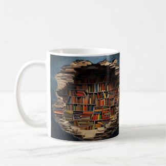Mug with book design kaffeetasse