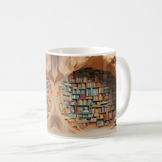 Mug with book design kaffeetasse (VorderseiteRechts)