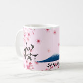 Mug with cherry blossoms and Mt. Fuji Kaffeetasse (Vorderseite Links)