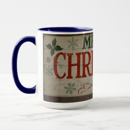 mug with christman writing tasse