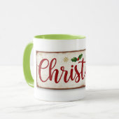 mug with christman writing tasse (Vorderseite Links)