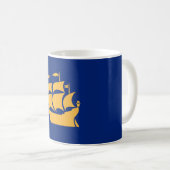 Mug with Flag of Quebec City, Canada Kaffeetasse (VorderseiteRechts)