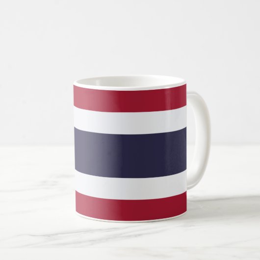 Mug with Flag of Thailand Kaffeetasse (VorderseiteRechts)