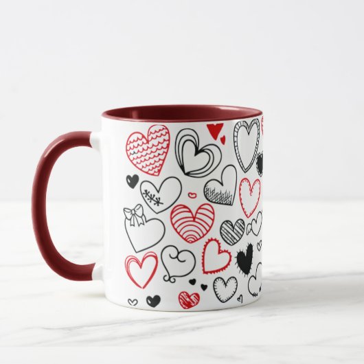 Mug with hearts as a gift for mum tasse (Links)
