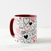 Mug with hearts as a gift for mum tasse (Vorderseite Links)