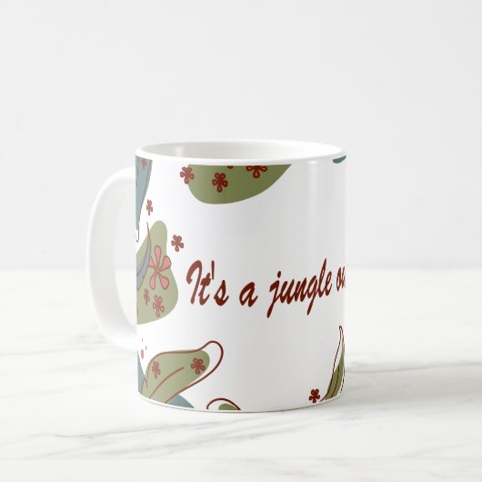 Mug with 'It's a jungle out there' design Kaffeetasse (Vorderseite Links)