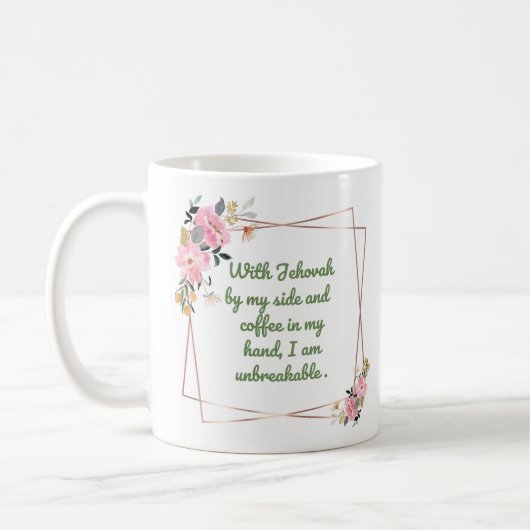 Mug "with Jehovah by my side.... " Kaffeetasse (Links)