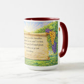 Mug with John 15:5 Scripture Tasse (VorderseiteRechts)