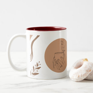 Mug with legend life is better after coffee zweifarbige tasse