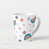 Mug with Rainbow and Stars – Cute Aesthetic Design Milchtasse (Rechte Ecke)
