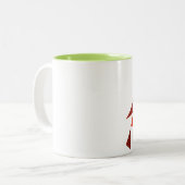 mug with red cardinal bird gift zweifarbige tasse (Vorderseite Links)