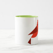 mug with red cardinal bird gift zweifarbige tasse (Mittel)