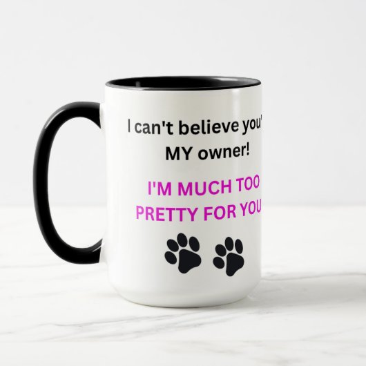 Mug with the Much Too Pretty Cat Tasse (Links)