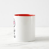 Mug with the word LOVE Zweifarbige Tasse (Mittel)