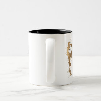 mug with wolf zweifarbige tasse