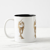 mug with wolf zweifarbige tasse (Links)