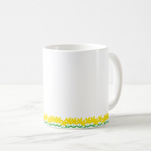 Mug with yellow Flowers Kaffeetasse (VorderseiteRechts)
