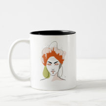 Mug zeichnung der Frau "She World"