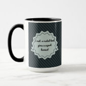 Mug Zitat von Ovide auf Englisch - grau und schwar Tasse (Links)