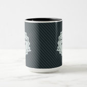 Mug Zitat von Ovide auf Englisch - grau und schwar Tasse (Zentrum)