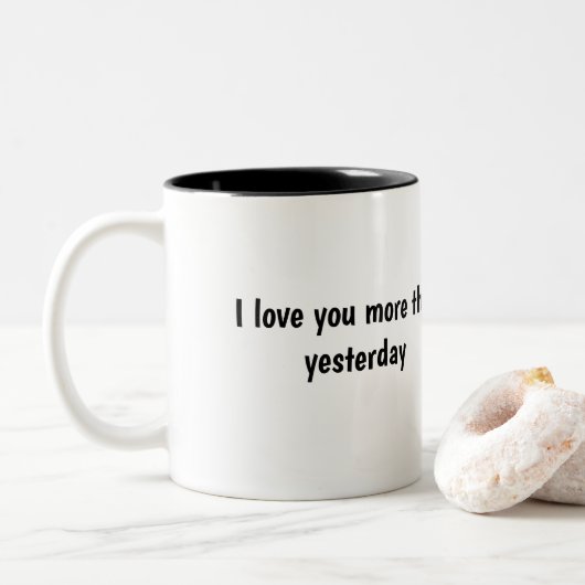 mug zweifarbige tasse (Mit Donut)