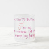 mugElegance_First mein Ihr kundenspezifischer Text Mattglastasse (Mittel)