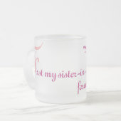 mugFirst meine Schwägerin Mattglastasse (Vorderseite Links)