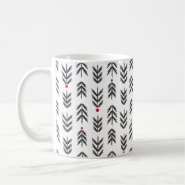 Mugg Gran, vit-röd Kaffeetasse