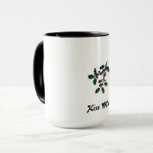 Mugg mistel KISS ME ( Kyss mig ) Tasse (Vorderseite Links)