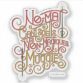 MUGGLE™ Lokalisierte Übersetzungen Grafik Aufkleber (Vorderseite)