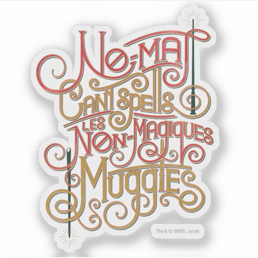 MUGGLE™ Lokalisierte Übersetzungen Grafik Aufkleber (Vorderseite)