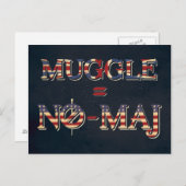 MUGGLE™ = NO-MAJ™ POSTKARTE (Vorne/Hinten)
