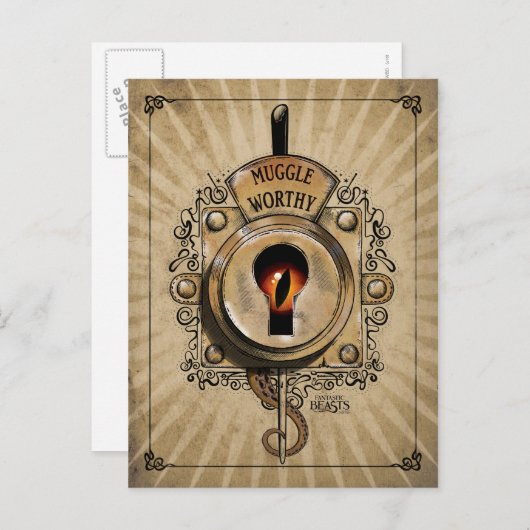 MUGGLE WORTH™ Lock Postkarte (Vorne/Hinten)