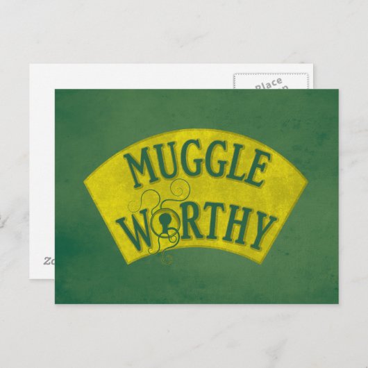 MUGGLE WORTHY™ POSTKARTE (Vorne/Hinten)