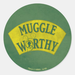 MUGGLE WORTHY™ RUNDER AUFKLEBER