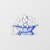Muggles Westie Dog Bath Art Window Fensteraufkleber (Blatt)